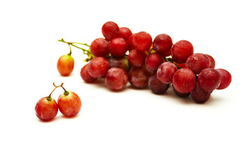Fresh Red Grape Fruit, isolated on white background