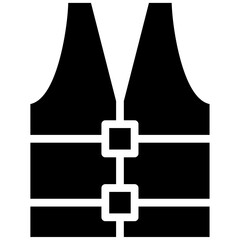 Life Jacket vector icon illustration of Outdoor Fun iconset.