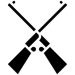 Hunting Rifle vector icon illustration of Outdoor Fun iconset.