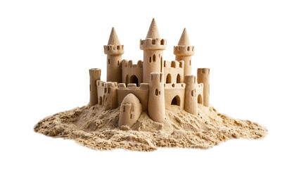 sand castle isolated on transparent background