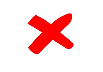 手書きのバツマーク