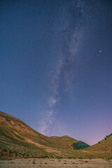 Fototapeta premium The scenic view of milky way near Kızlar Sivrisi summit 3070 m. in Elmalı, Antalya