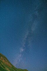 The scenic view of milky way near Kızlar Sivrisi summit 3070 m. in Elmalı, Antalya