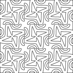 Repeat patterns.Abstract shapes from lines. Vector graphics for design, prints, decoration, cover, textile, digital wallpaper, web background, wrapping paper, clothing, fabric, packaging, cards.