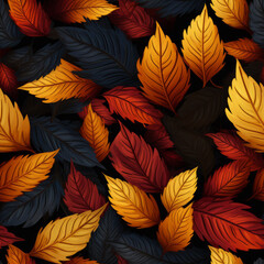 Autumn leaves of different colors
