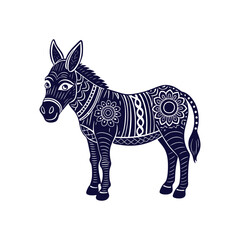 donkey silhouettes Clip art isolated vector illustration on a white background