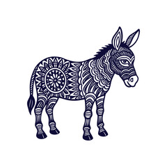 donkey silhouettes Clip art isolated vector illustration on a white background