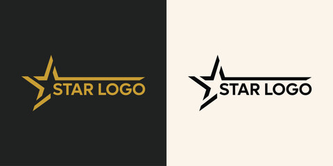 Obraz premium Luxury Gold Star logo designs template, Elegant Star logo designs, Fast star logo designs concept