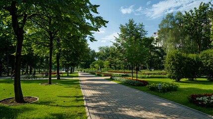 A city park with many areas for active img