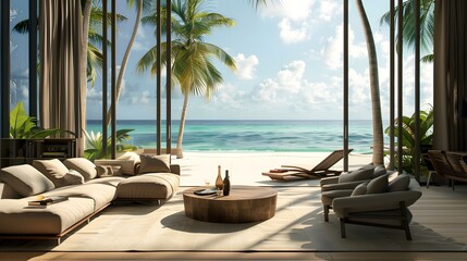 Obraz premium Living room in a luxury hotel room img