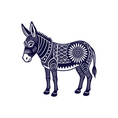 donkey silhouettes Clip art isolated vector illustration on a white background