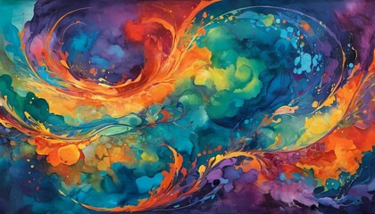 Stunning illustration of a masterpiece in an abstract artwork generative AI illustration