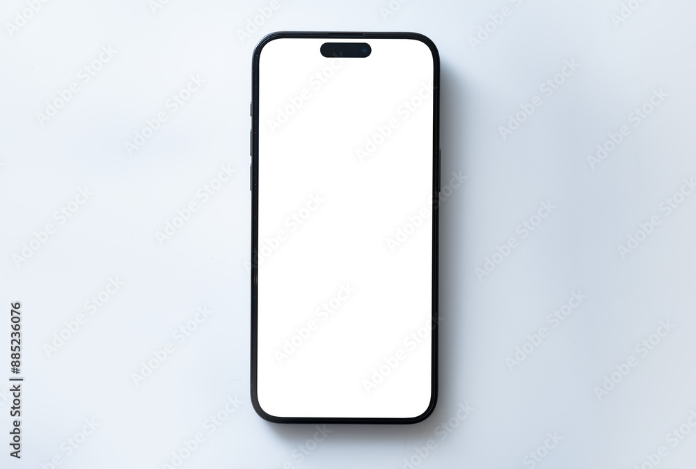 Poster mockup smart phone new generation and advertisement screen transparent and clipping path