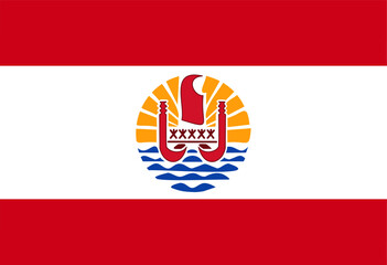 French Polynesia flag illustrator country flags © Beibeinside