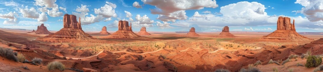 Monument Valley Landscape Under a Blue Sky