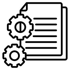 Obraz premium Process Documentation Icon Element For Design