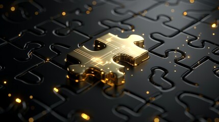 Abstract design of a digital puzzle with interconnected pieces, symbolizing integration, compatibility, and system interoperability. High Resolution picture, , Minimalism,