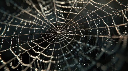 Fototapeta premium Detailed photo of a spider's web