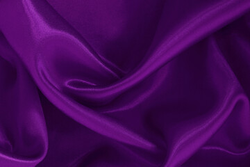 Purple fabric cloth texture for background and design art work, beautiful crumpled pattern of silk or linen.