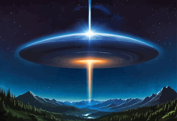 UFO Sighting Over Majestic Mountains