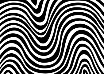 Curve Pattern Round Circle Black And White Pattern Design Creative Backgrounds Vector Illustration
