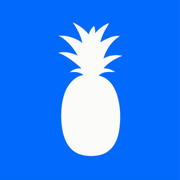 Pineapple on a blue background