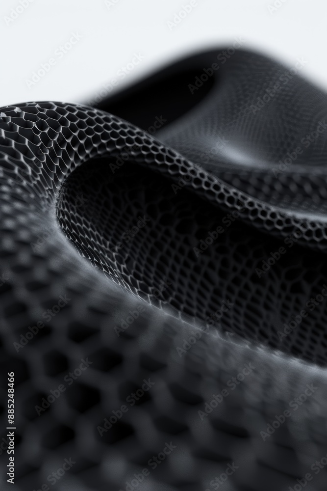Poster black geometric pattern with 3d effect