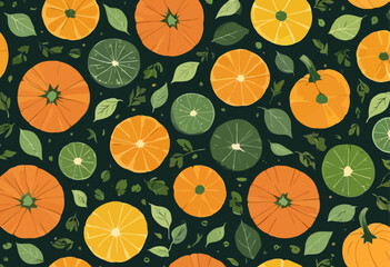 Fresh Fruit and Leafy Greens Pattern
