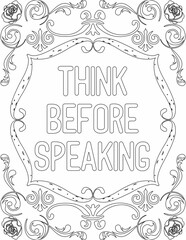 Printable floral coloring page for kids and adults with positive saying for self love and self talk. it helps to succeed and struggle against life to enjoy the tough journey
