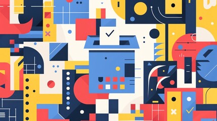 Elegantly Simple Illustration Depicting an Election Scenario