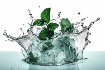 MINT: Fresh Mint in Water Splash