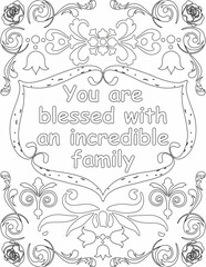 Printable floral coloring page for kids and adults with positive saying for self love and self talk. it helps to succeed and struggle against life to enjoy the tough journey
