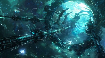 a technical,future,fantasy,universe,light,time, background --ar 16:9 Job ID: 81656507-46e5-4298-8070-811b1db821fa