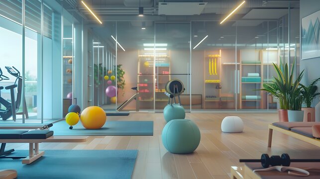 Modern office with a fitness and relaxation area img