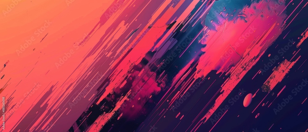 Poster a dynamic abstract background with overlapping circles and squares in a modern color palette