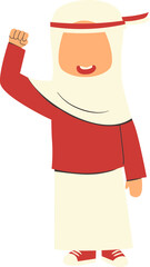 a girl celebrating Indonesian independence day 