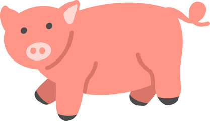 pig cute animal children illustration