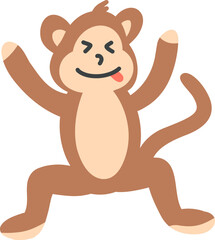 monkey cute animal children illustration