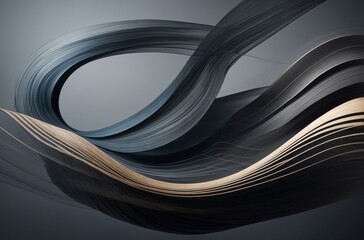 Obraz premium An abstract depiction of a musical concept where musical staves are transformed into waves symbolizing sound.