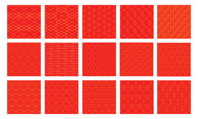 15 Pattern geometric designs bundle.