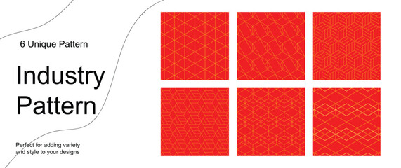 6 Pattern geometric designs bundle.