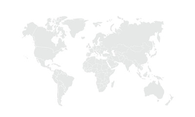 World map illustration,isolated on white background for website layouts,background,education, precise,customizable,Travel worldwide,map silhouette backdrop,earth geography, political,reports.