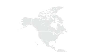 North America map illustration,isolated on white background for website layouts,background,education, precise,customizable,Travel worldwide,map silhouette backdrop,earth geography, political,reports.