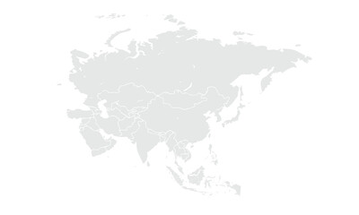 Asia continent map illustration,isolated on white background for website layouts,background,education, precise,customizable,Travel worldwide,map silhouette backdrop,earth geography, political,reports.