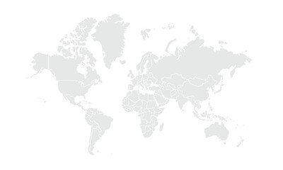 World map illustration,isolated on white background for website layouts,background,education, precise,customizable,Travel worldwide,map silhouette backdrop,earth geography, political,reports.