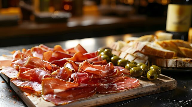 Jamon iberico is a delicacy of spanish ham picture