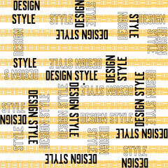 graphic geometric design style slogan writing yellow line zigzag pattern background texture abstract design art print