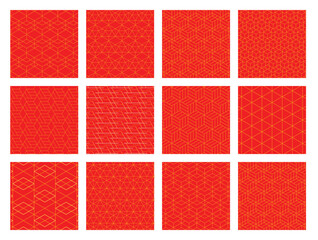 12 Pattern geometric designs bundle.