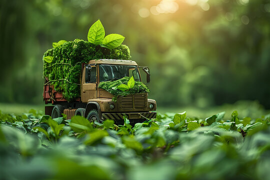 Green procurement logistics highlighted with eco-friendly products and sustainable practices, emphasizing the importance of green choices