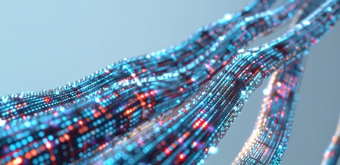  several colorful data cables on a gray background